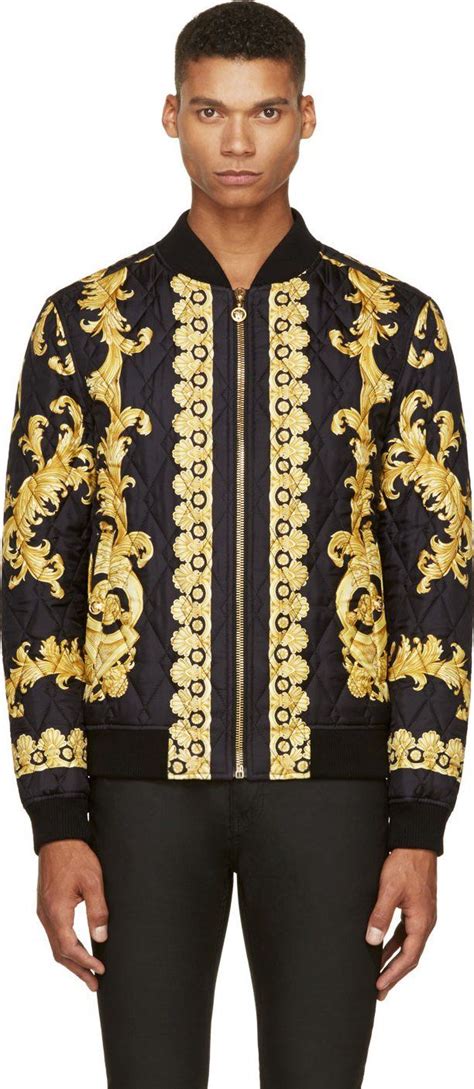 versace vintage bomber jacket|Versace trench jacket men.